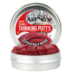 Mini tin of Crazy Aaron's Rudolph's Nose Thinking Putty®.